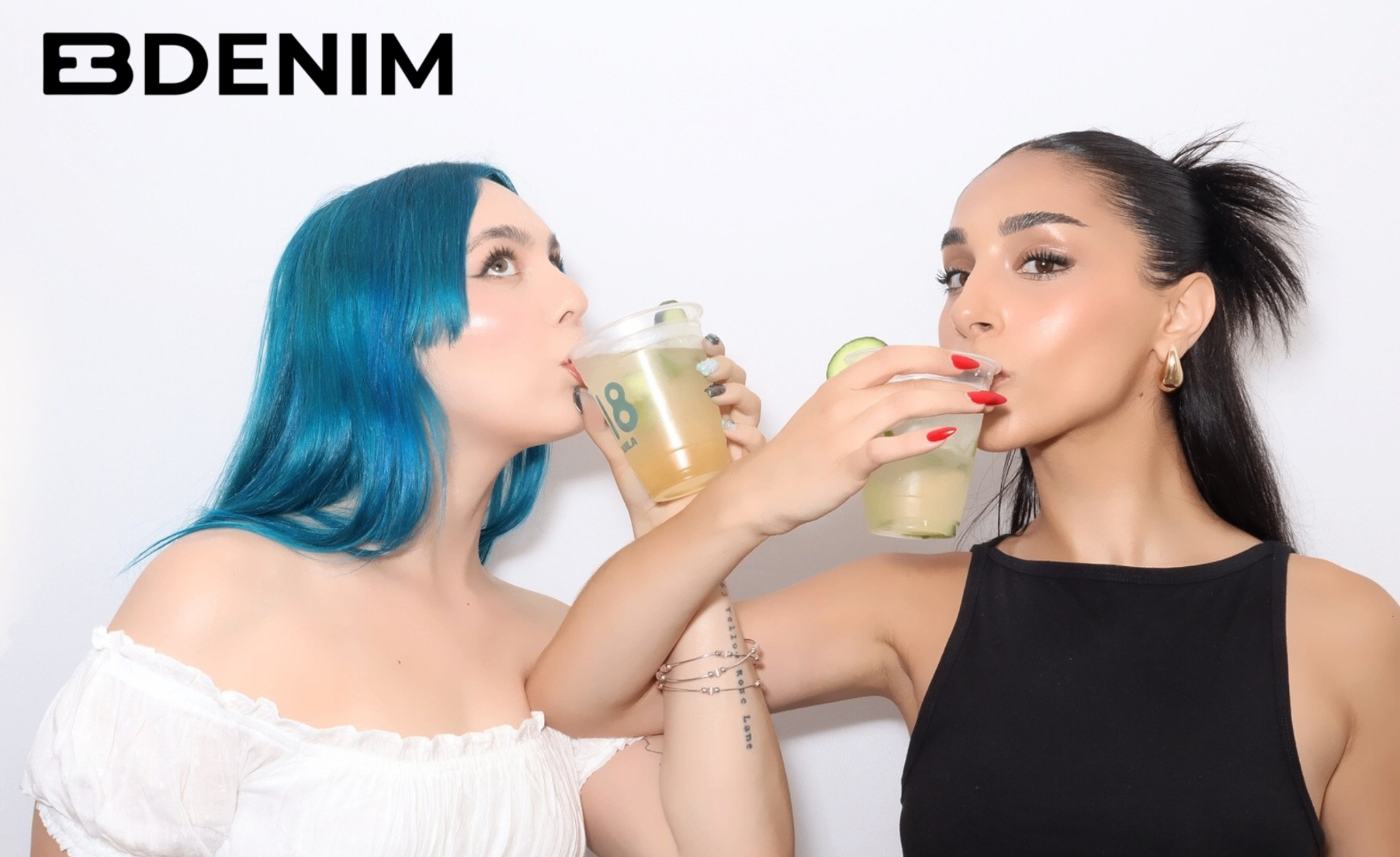 Brand activation photo booth with DENIM branding